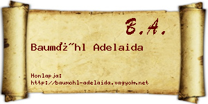 Baumöhl Adelaida névjegykártya